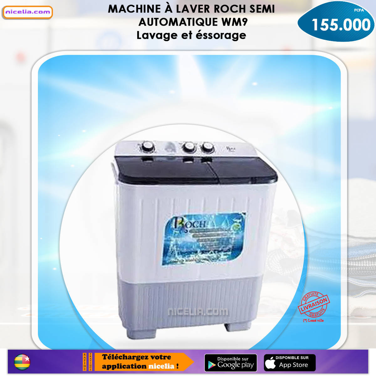 Machine a laver semi automatique lavage et essrosage essrosage