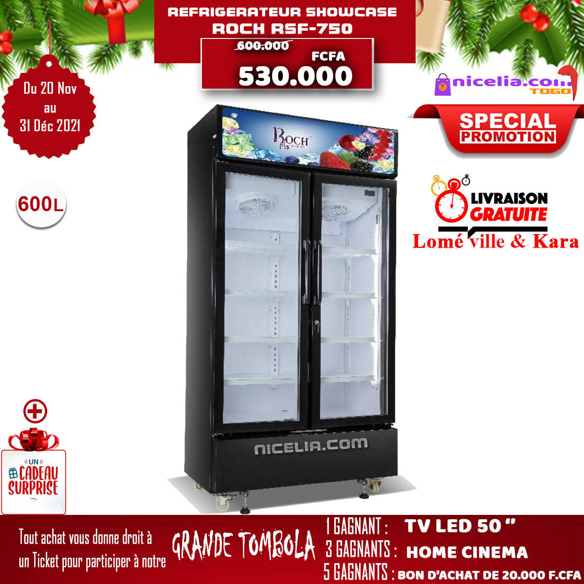 Réfrigérateur showcase roch RSF 750