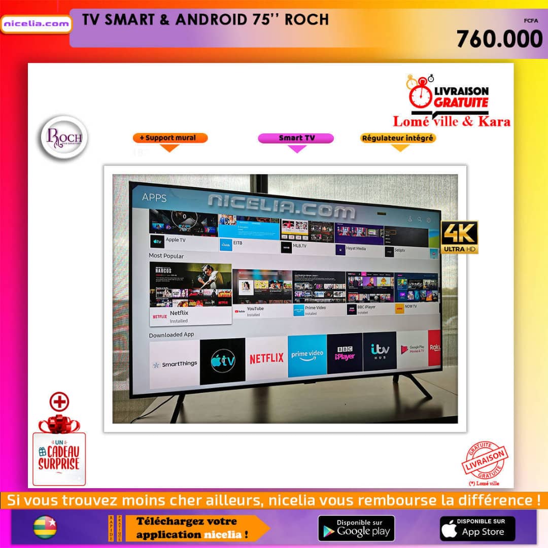 TV smart & Android 75 roch