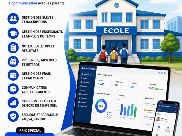 LOGICIEL DE GESTION POUR LES ECOLES