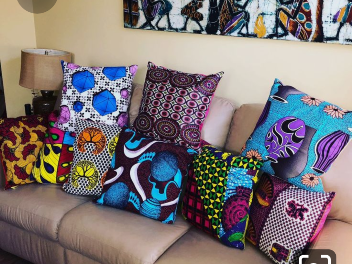 Coussins en pagne
