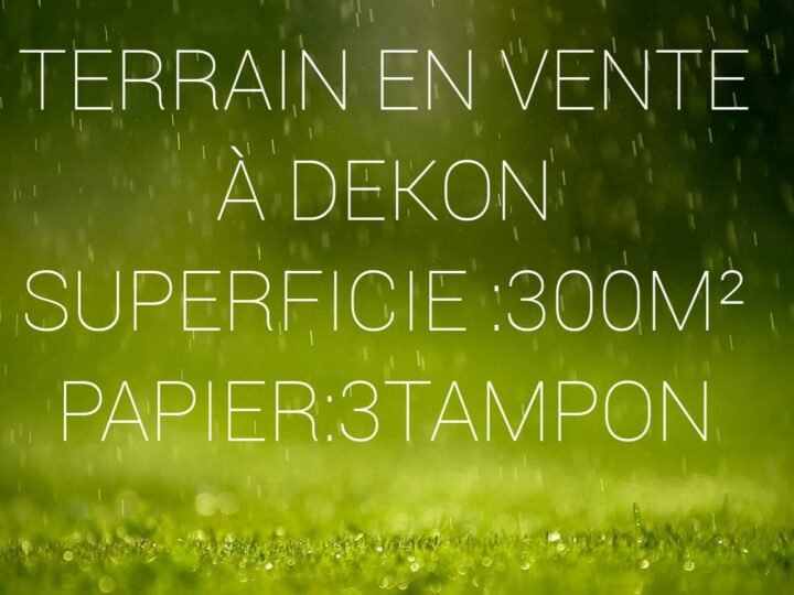 TERRAIN en vente à DEKON