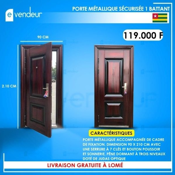 PORTES METALLIQUES SECURISEES 1 & 2 BATTANTS
