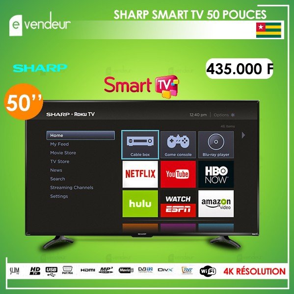 SHARP SMART TV 50 POUCES