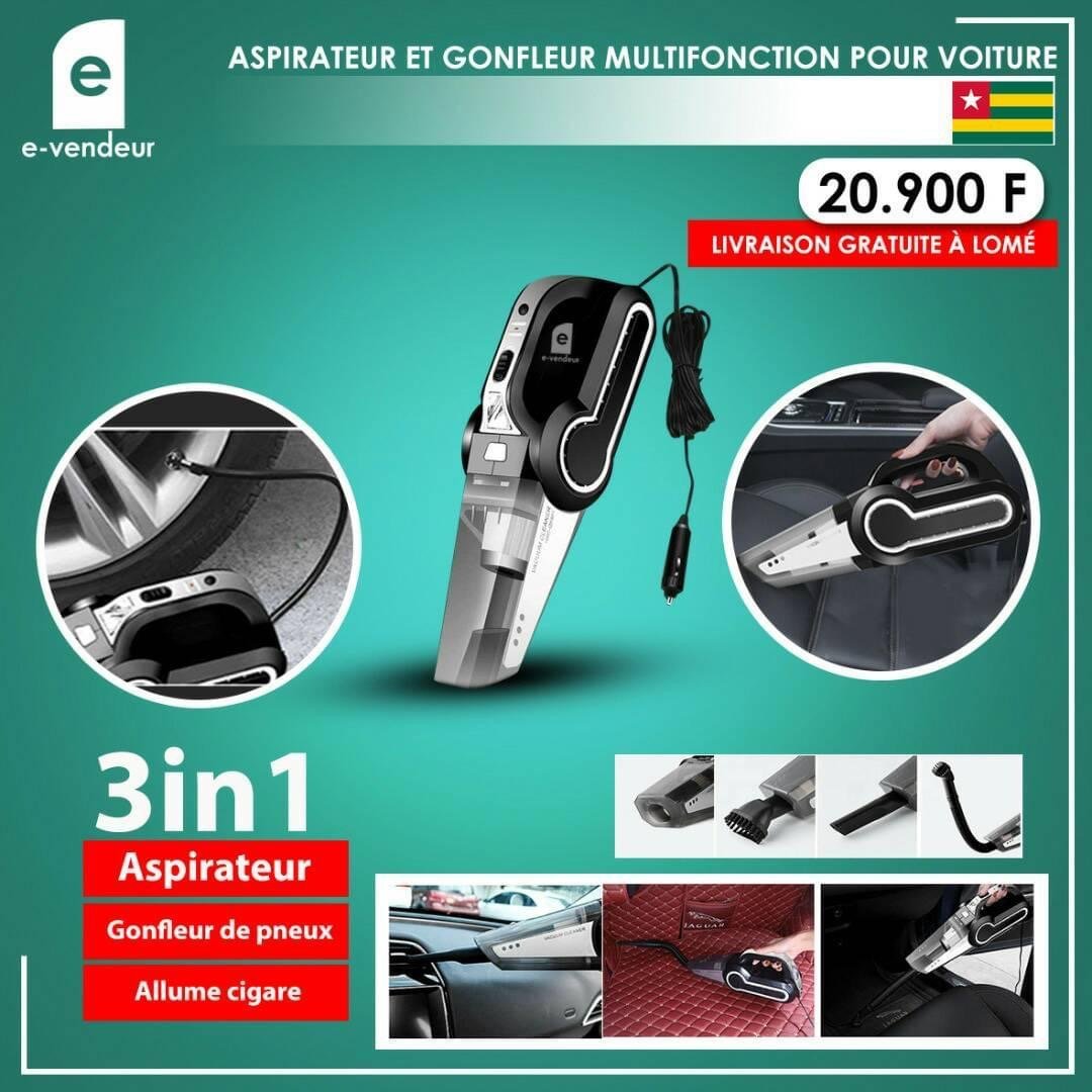 Aspirateur et gonfleur multifonctions pour voiture