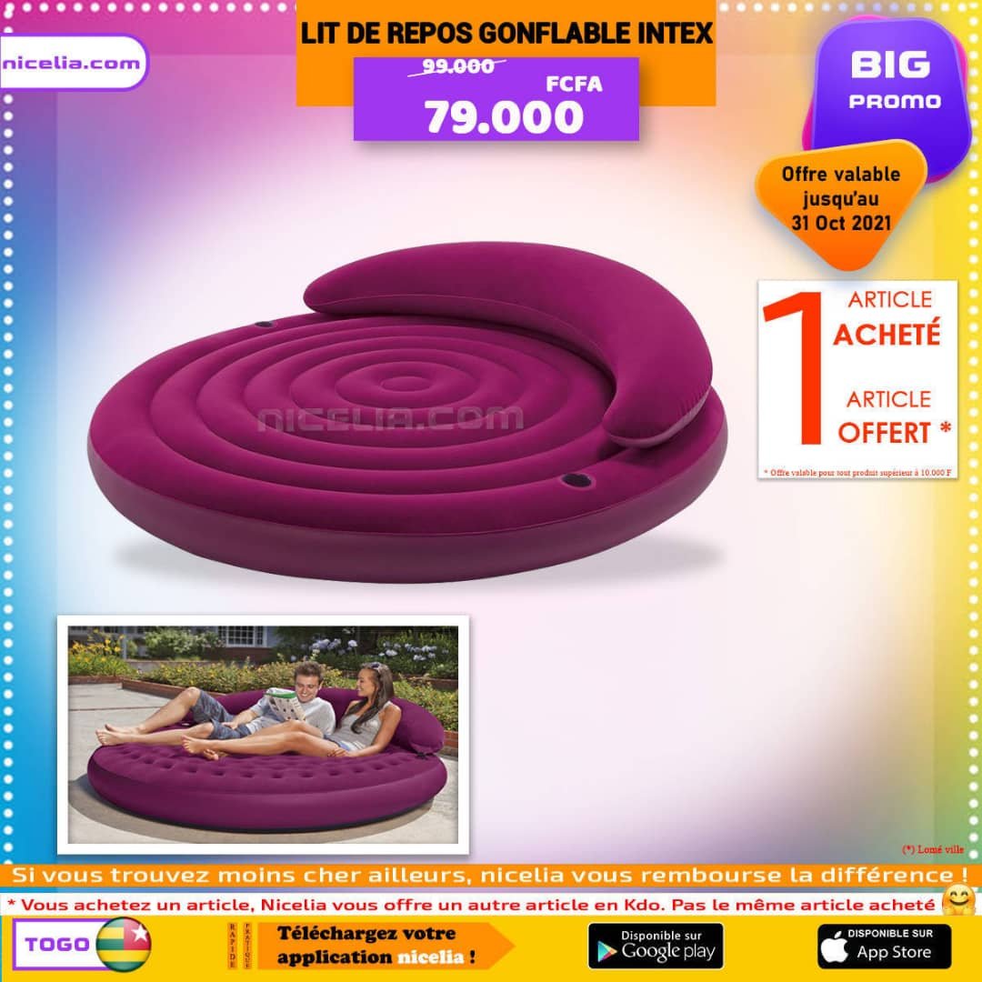 Lit de repos confortable intex