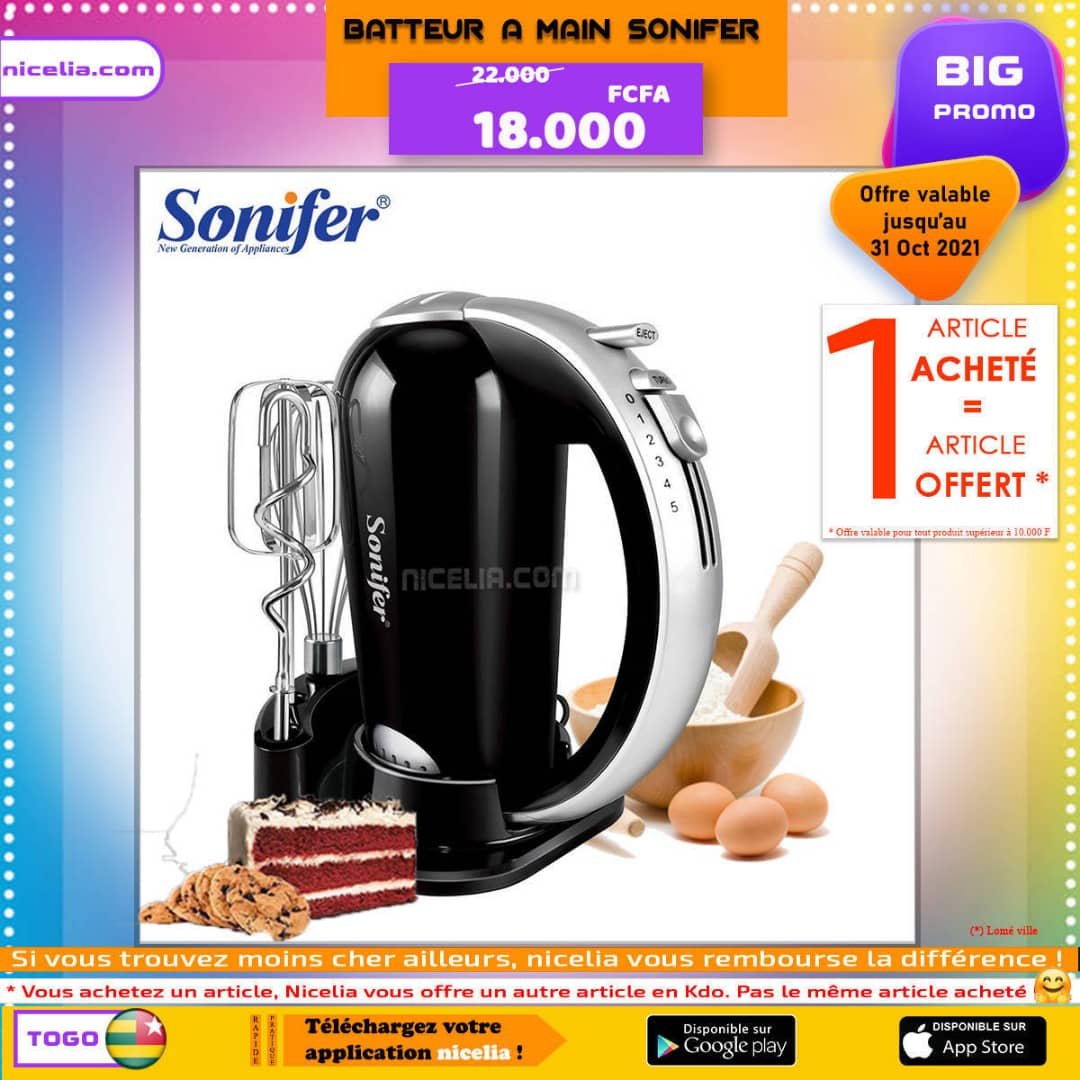 Batteur a main sonifer