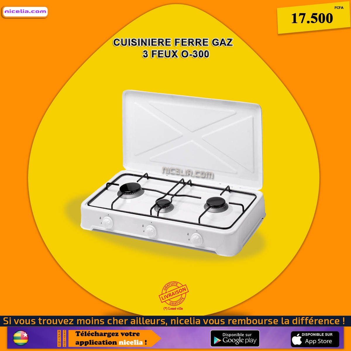 Cuisinière ferre a gaz O-300