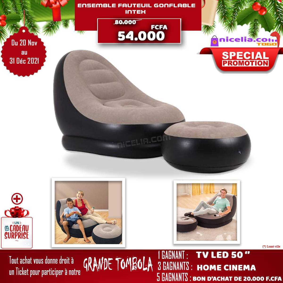 Ensemble de fauteuil confortable intex