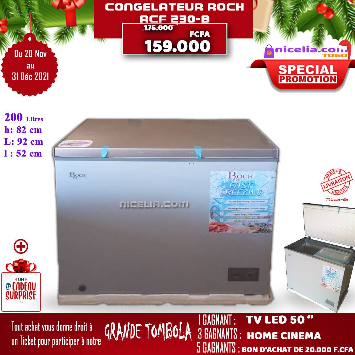 Congélateur roch RCF 230