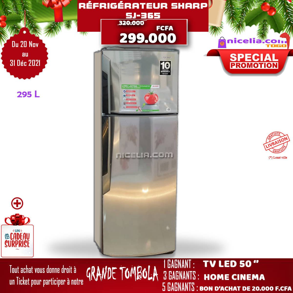 Réfrigérateur sharp sj 365
