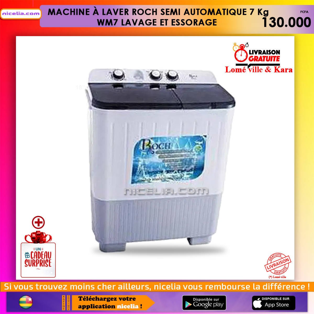Machine a laver semi automatique 7 kg