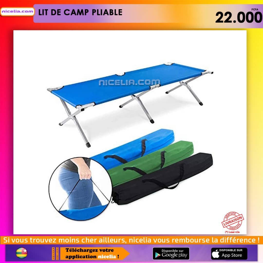 Lit de camp pliable